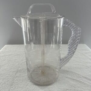 The Pampered Chef Quick Stir 2 qt Pitcher Polka dots Clear Self-stirring